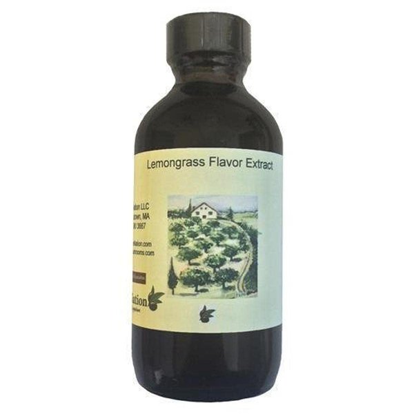 Lemongrass Flavoring Oil, OliveNation Lemongrass Flavor Oil - Natural for Sweet & Savory Dishes, Candy, Baking - 4 ounces