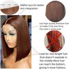 aibasi Bob Wigs Human Hair Chocolate Brown 13×4 Lace Front Human Hair Wigs For Women Lightly Bleached Knot 180% Density 100% Human Hair (10 inch, Chocolate Brown)