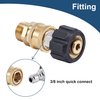 Raincovo Pressure Washer Quick Connect Fittings, M22 14mm to 3/8 Inch Hose Adapter, 4 Pieces
