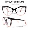 Zeelool Stylish TR90 Oversized Cat Eye Blue Light Blocking Glasses for Women Shelby OT414973-04 Black-Pink