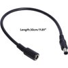 Galepromot Black DC6.5x4.4mm Extended Line Power Cable 6.5x4.4mm for Notebook Short Extension Cord 18AWG 120W DC6044 Power Supply Cord Power Cords Cables (30cm)