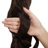 OMGREAT Clip In On Hair Extensions Medium Brown Claw Ponytail Extensions Hair Piece Curly for Women Synthetic Heat-Resisting 18 Inch