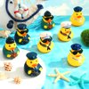 Motionchic 48 Pcs Cruise Ships Rubber Ducks Bulk with Sunglasses 2.4 Inch Military Rubber Ducks Cruise Uniform Armed Forces Ducks Squeaky Bath Duck Toy Birthday Baby Shower Party Favors
