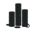 100 Pack Women's Thick Seamless Cotton Band Curly Hair, No Metal Elastic Belt, Suitable for Women's Black Hair, Seamless Cotton Hair Band, Elastic Ponytail