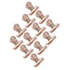 12 pieces C Curve Nail Extension Clips Nail Pinching Clips, Chip Clips Bag Clips Food Clips, Plastic Bulldog Clips Multi-function Nail Art Accessories for Shops, Office and Home Kitchen(Rose Gold)