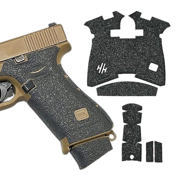 Handleitgrips Handgun Grip Tape Compatible with Glock 19x and Glock 45 - Black Textured Rubber Pistol Grip Tape, Easy Installation, Gun Parts & Accessories, Veteran Owned, Made in The USA