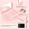 JYHi 3 Tier Eyelash Storage Case Lash Dime Organizer Holder Box with Mirror Makeup Cosmetic Travel Case Empty and Eyelash Tweezer False Lash Container (Pink)