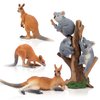 Toymany 7PCS Australian Wildlife Animal Figurines Includes Koala and Kangaroo Figure Toy, Plastic Forest Animal Figures Toy Set, Cake Toppers Christmas Birthday Gift for Kids Toddlers