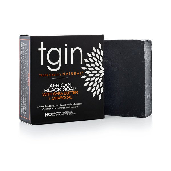 tgin Olive Oil Soap - African Black Soap Bar - For Allergies, Eczema, Psoriasis, Acne - Activated Charcoal -Detoxify, Cleanse, Rejuvenate Skin - 4 Oz