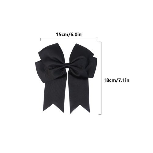 2 Pack Hair Bows for Women, 6 Inches Bow Hair Clips Black Hair Accessories for Girls