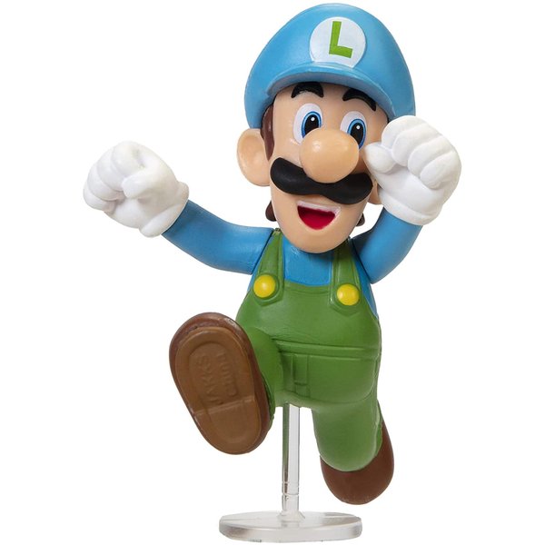 Super Mario Action Figure 2.5 Inch Ice Running Luigi Collectible Toy