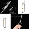 ICEYLI 2 Pack 60 Inch Long Flexible Tube Cleaning Brush, Stainless Steel and Nylon Bristles, Suitable for Home Kitchen, Fish Tank, Water Pump Accessories, and More