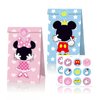 OU RUI 12PCS Party Candy bag for Mickey Minnie, Mickey Minnie theme party supplies,Mickey Minnie Paper Candy sack(Give away stickers)