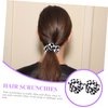 2 Pcs Black and White Checkered Hair Rope Hair Headbands Hair Ties Women Scrunchies Chessboard Pattern Hair Ribbons Scrunchies Ponytail Scrunchies Ponytail Holders Pu
