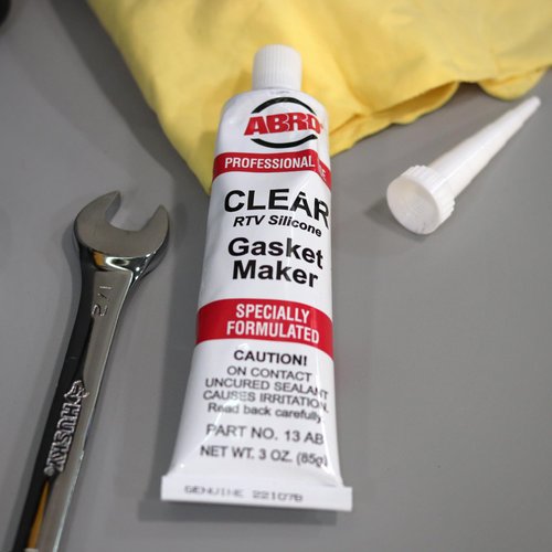 ABRO Clear RTV Silicone Sealant and Gasket Maker - Up to 500 Degree F Heat, High Temperature Head Gasket Sealant, 3 oz. Tube…