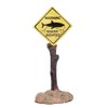 Balacoo Aquarium Funny Ornaments Shark Warning Signs Fish Tank Resin Decoration Craft Landscape DÃcor for Aquarium Fish Tank Home