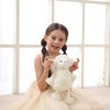 Apricot Lamb Toys Plush White Plush Lamb Stuffed Animal Soft Cuddly Perfect for Child （White Plush Lamb ，8.5 Inches
