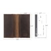 Hide & Drink, Checkbook Cover, Minimalist Organizer, Check Presenter, Bill Holder for Waiter and Waitress, Restaurant Accessories, Full Grain Leather, Handmade, Bourbon Brown