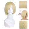 MapofBeauty 12 Inches/30cm Short Straight Cosplay Costume Wig Party Wig (Blonde/Light Blonde)