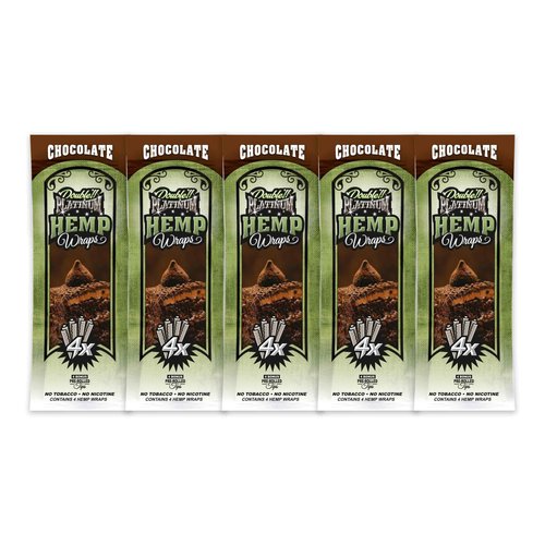 The Original Double Platinum Wraps – Non GMO – 4 Wraps & Filters per Pack – 5 Pack - 20 Wraps total (Chocolate)