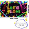 Neon Glow Party Backdrop Fabric Let Glow Background Glow Party Themed Backdrop Halloween Neon Birthday Party Decorations for Neon Themed Party Birthday Party, 5.9 x 3.6 Ft