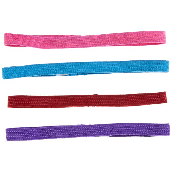 Goody SlideProof Silicone Headwraps, Girls, Thin, Assorted Bright Colors, 4-count (1942265)