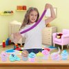 6Pack Dual Color Slime Toy - Butter Slime with Cake Charms Included,Super Soft & Non-Sticky,Educational Stress Relief Toy,Birthday Gifts for Girl and Boys.