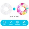 24 pcs Hair Elastic Scrunchies for Tie Dye - Hair Scrunchies for Women,White Cotton Scrunchies for Tie Dye,Tie Dye Blanks packed with 120pcs Hair Elastic,rubber bands