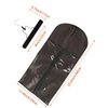 Whtawtaw 3 Pcs Hair Extension Storage Bag, Hair Extensions Holder with Hanger, 11.4 * 23.6 inches, Portable Wig Bags Storage with Transparent Zipper Closure (Black)