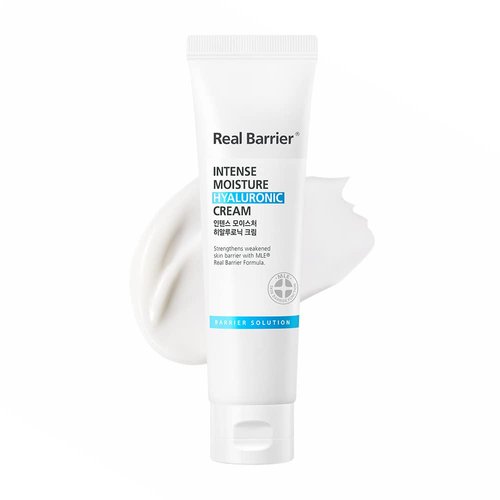 Real Barrier Intense Moisture Hyaluronic Cream 2.02 Fl Oz, Panthenol Skin Barrier Repair Face Moisturizer Cream, Hyaluronic Acid Daily Moisturizing Facial Cream, Korean Moisturizer for Sensitive Skin