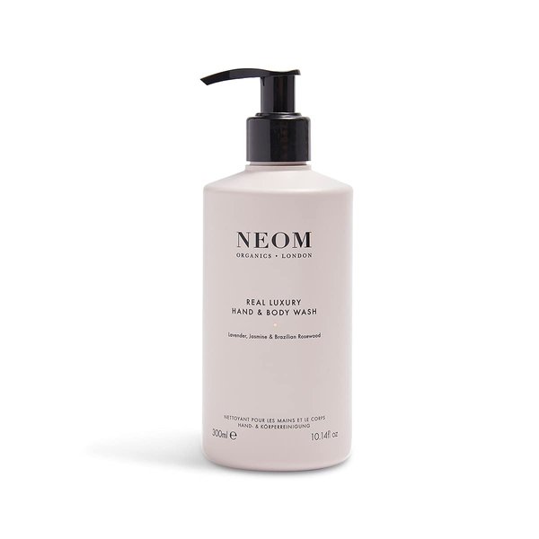 Neom – Real Luxury Hand & Body Wash, 300ml | Lavender, Rosewood & Jasmine | Gently Cleanse & Soften