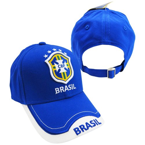 Rhinox Brasil 2015 Team Patch Blue Bent Brim Adjustable Buckle Hat/Cap