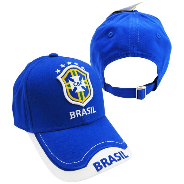 Rhinox Brasil 2015 Team Patch Blue Bent Brim Adjustable Buckle Hat/Cap