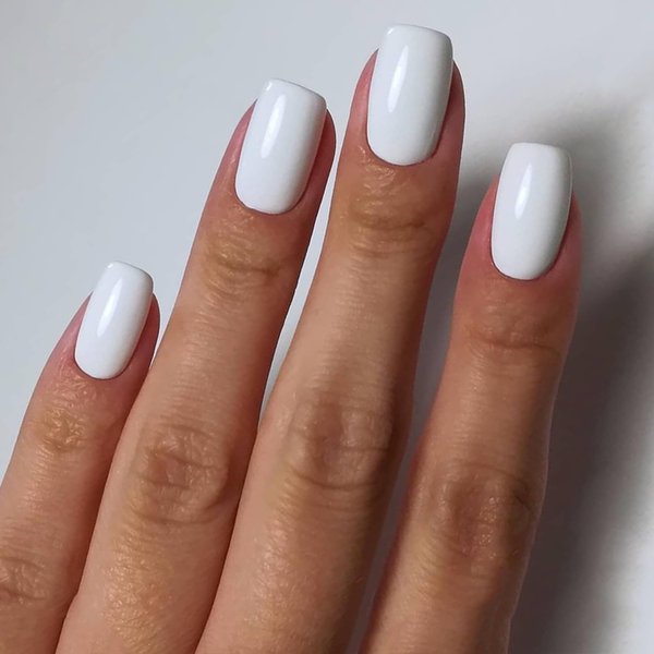 LoveOurHome 240pc Square Press on Nails Short Fake Nails White Glue on Nail Short Acrylic Nails Press ons Nail Tips Full Cover False Nail Square Artificial Fingernail & Adhesive Tabs for Women Girls