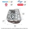 Pozico Portable Shopping Cart Cover for Baby & High Chair Cover, Machine Washable Replaceable Cart Cover for Babies, Infant, Toddler, Boy or Girl(White Elephant, Grey)