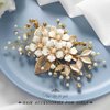 Catey Flower Bride Wedding Hair Clip Gold Hair Comb Rhinestone Wedding Hair Piece Baroque Bridal Hair Clip Side Comb Hair Accessories for Women and Girls