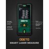 Laser Measure, Ogeto 165 Feet Digital Laser Distance Meter with 2 Bubble Levels,M/in/Ft Unit Switching Backlit LCD and Pythagorean Mode, Measure Distance, Area and Volume