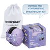 WORCBGIO Infant Ear Protection Noise Cancelling Baby Ear Muffs, Toddler Hearing Protection with Adjustable Elastic Headband (Moon,Purple