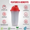 Signoraware Shaker Bottles | 17-Ounce Plastic Protein Shake Bottle for Meal Replacement Shakes & Smoothies, Beverages, Mixing Salad Dressing & Sauces, Margarita, & More | 2 Pack