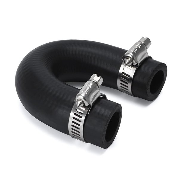 PQY Heater Core Crossover Coolant Bypass Hose 5/8" End and 3/4" End with 2PCS Clamps for LS for LT