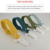 Pacifier Clip MOBU 4 Pack Silicone Pacifier Clips Holder for Baby Boy Girl Newborn Essentials One Piece Design Universal Pacifier Holder Birthday,Shower Gift (4 Colors_Ⅰ)