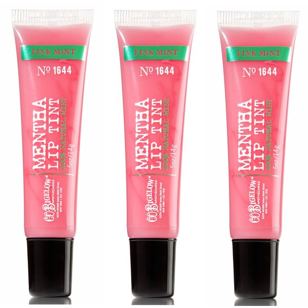 C.O. Bigelow 3 Pack Mentha Lip Tint Pink Mint #1644