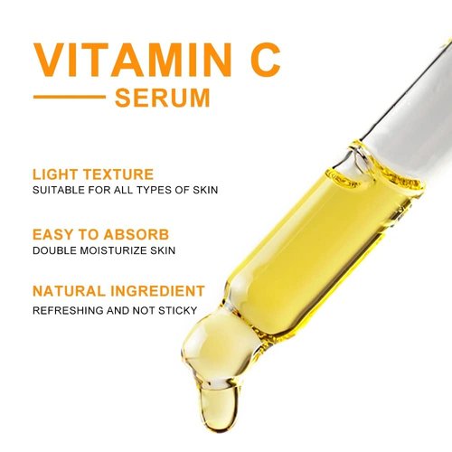 Vitamin C Serum for Face – Anti Aging Brightening Serum, Dark Spot Corrector, Fine Lines & Wrinkles,With Hyaluronic Acid, Anti Aging, Age Spots, Pore Cleanser, Acne Scars, Organic Vegan Ingredients