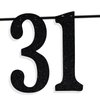Black Glitter Look at You Turning 31 & Shit Banner, Happy 31st Birthday/Level 31 Unlocked/Cheers to 31 Years, Funny 31st Birthday Party Decorations Supplies