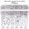 12 Grids 3792pcs Pieces Clear Flatback Rhinestones for Crafts,White Nail Gems Gemstones Crystals Jewels,Craft Glass Diamonds Stones Bling Rhinestone with Tweezers and Picking Pen(SS6~SS20 Crystal)