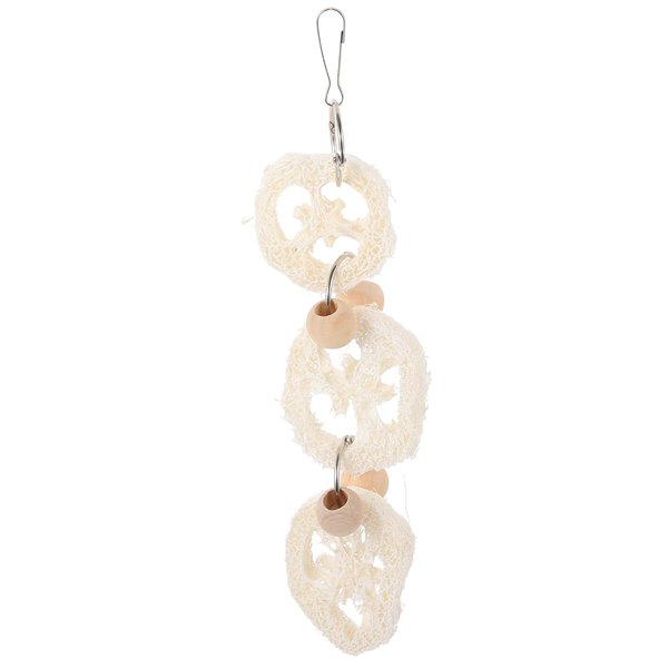 LOGOFUN Bird Chewing Toys Natural loofah Shaped Tearing Toy Bird Cage Bite Toy for Parakeets Cockatiels Lovebird Budgie Conures Bird Cage Accessories