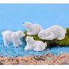 Polar Bear Figurines Playset, 10 Pcs Realistic Miniature Ocean Animal Polar Animals Figurines Fairy Garden Arctic Animals Figurines Collection Playset Cake Toppers Christmas Birthday Gift