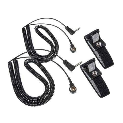 Assurance Designed Black Grounding Wrist Strap 2 Pack. Use for Earth Connection & EMF Radiation Protection - Use for Desk, Floor, Bed, Pillow or Yoga