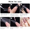 Clear Coffin Nails Tips - INFELING for Acrylic Nails Professional, 500pcs Half Cover Ballerina False Fake French Nail Tips with Box for Nail Salons Home, 10 Sizes