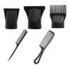 1 Set 5Pcs Multifunction Hair Dryer Nozzle Replacement Set Hair Comb Salon Narrow Concentrator Replacement Blow Flat Hair Drying Nozzle Hairdressing Styling Tool for Outer Diameter 4.0cm-4.8cm